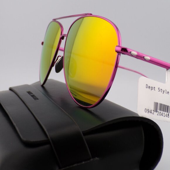 Isabel Marant Colorful Gradient Mirror Aviator Shades, Bright Metallic IM0011 - Picture 2 of 16